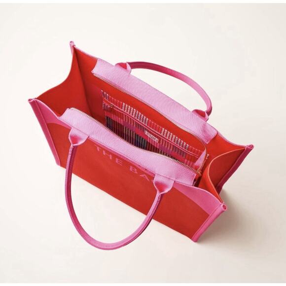 Kate Spade New York x Target Color Block Knit Tote Pink/Red “It’s In The Bag” - Picture 3 of 6